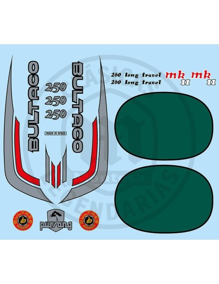 Complete set of stickers or anagrams Pursang MK11 250cc