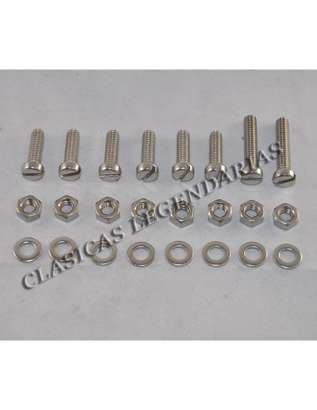 Kit tornillos guardabarros delantero Impala acero inoxidable Ref.22021101