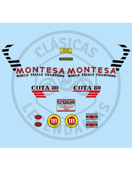 kit anagramas adhesivos Montesa Cota 80 BLANCA ref.2820448011