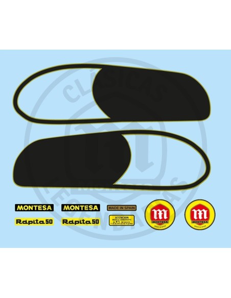 Kit Completo anagramas adhesivos Montesa Rapita 50 Ref.400001