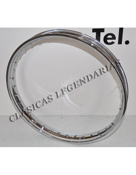 llanta acero cromando 1.60x.19" para Montesa impala y Montesa Brio