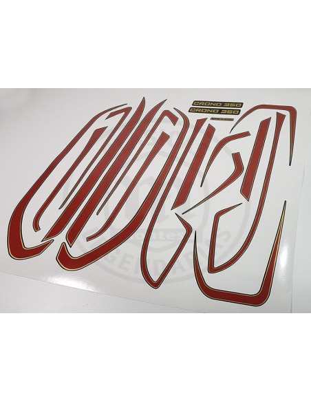 Kit de anagramas adhesivos para Montesa Crono, incluye todas las rayas