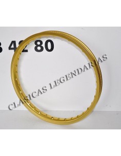 llanta delantera montesa enduro 125 H6, en aluminio anodizado dorado