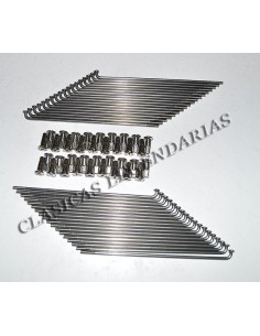 juego de radios de acero inox, para Monetsa Impala Comando, llanta 18"