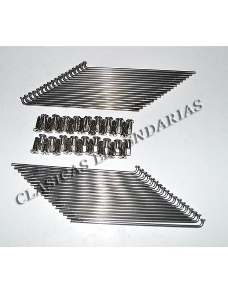 juego de radios de acero inox, para Monetsa Impala Comando, llanta 18"