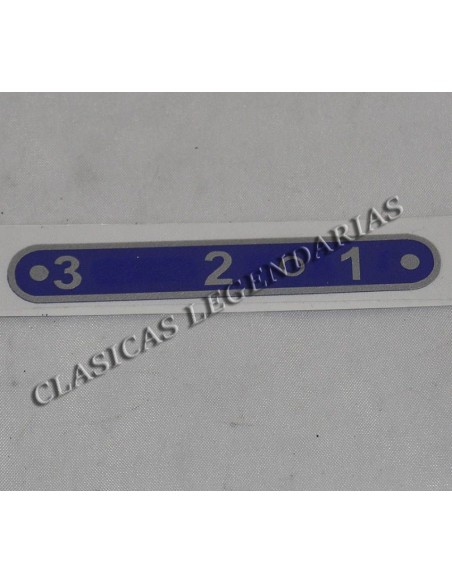 Anagrama placa indicadora brio 150 3 velocidades ref.660321