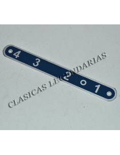 Placa indicadora 4 velocidades Brio 110 aluminio Ref.66034