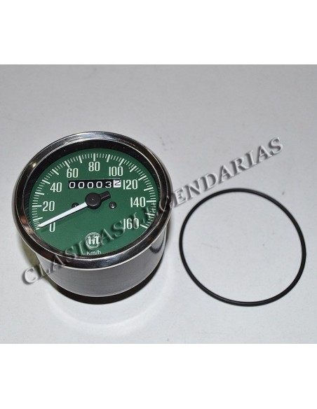 kilometer watch for Montesa Enduro green dial and has a dia. of 80 mm.