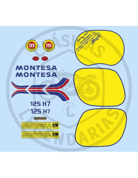 Kit anagramas adhesivos Montesa Enduro 125 H7 ref.6800101