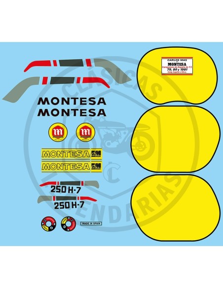 Kit anagramas Montesa Enduro 250 H7 Primeras series ref.74204851