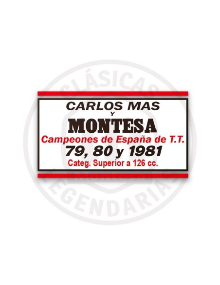 Anagrama Adhesivo Montesa campeona de T.T.  Enduro 80 H7, 360 H7 Ref.A2003