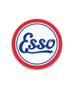 Anagrama adhesivo Logotipo esso, vector en varios tamaños