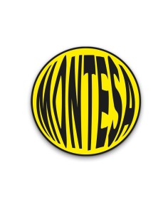 Anagrama adhesivo Logotipo Montesa redondo, vector en varios tamaños