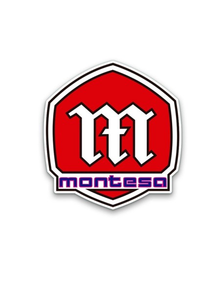 Anagrama adhesivo Logotipo Montesa emblema, vector en varios tamaños