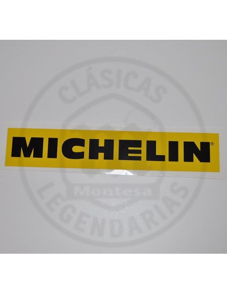 Anagrama adhesivo color amarillo Michelin vintage