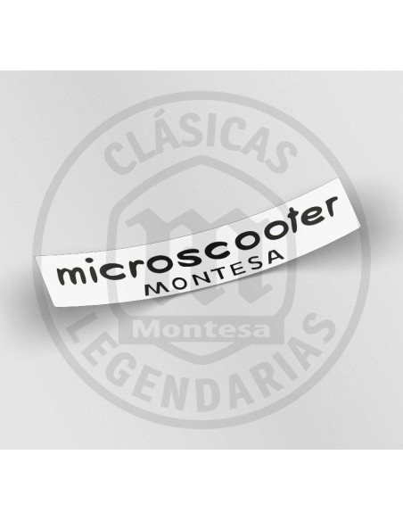 anagrama adhesivo Montesa Microscooter Negro y blanco