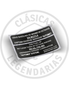 Anagrama adhesivo gasolina 90 octanos ref.AML-2017