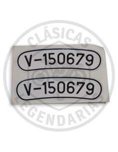 Matricula guardabarros delantero Clásicas personalizada ref AML21098