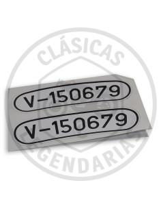 Matricula guardabarros delantero Clásicas personalizada ref AML21098 2