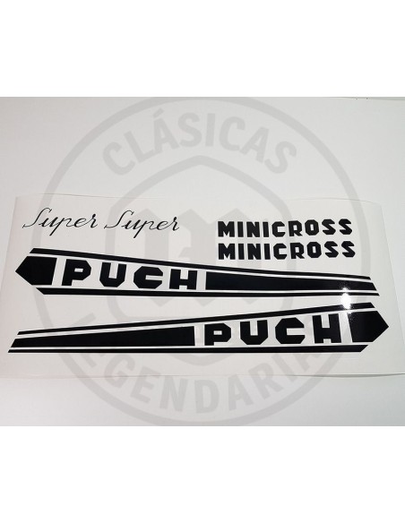 Kit d'anagrames adhesius Puch Minicross Super