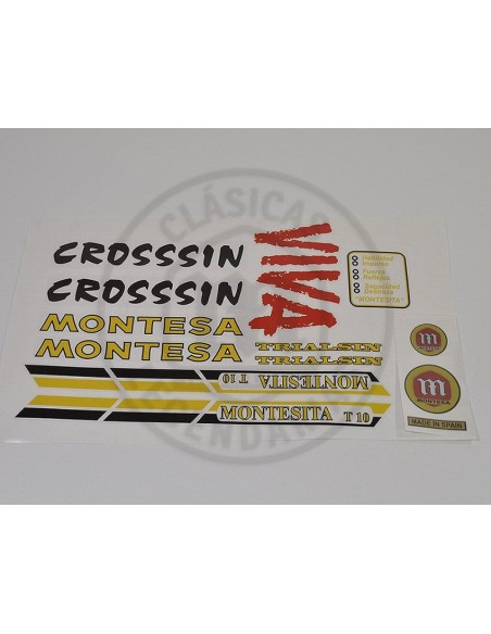 kit of adhesive anagrams for Montesita T-10 bicycle