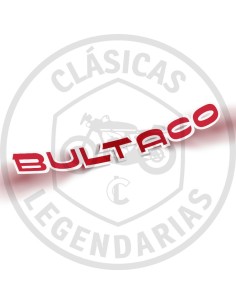 Anagrama Bultaco rojo ribete blanco 250 mm ref.BU00001101