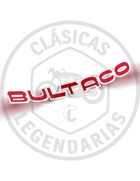 Anagrama Bultaco rojo ribete blanco 250 mm ref.BU00001101