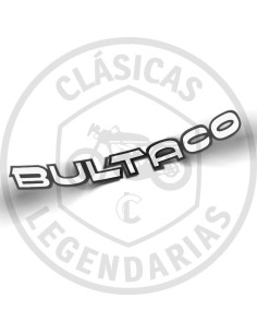 Anagrama Bultaco Blanco y ribete negro 250 mm ref.BU00001103