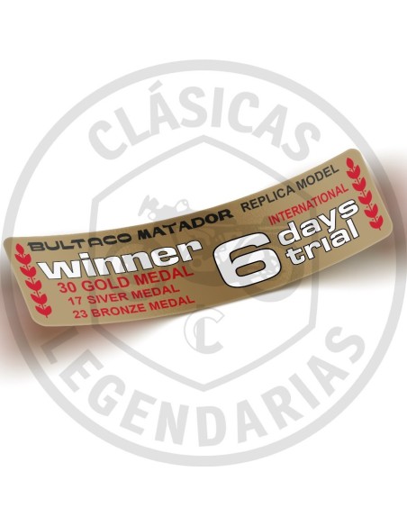 Anagrama adhesiu Bultaco Matador Replica Model 1 ref.BU00001305