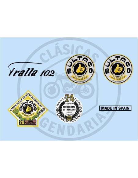 Juego anagramas Bultaco Tralla 102 ref.BU00120001