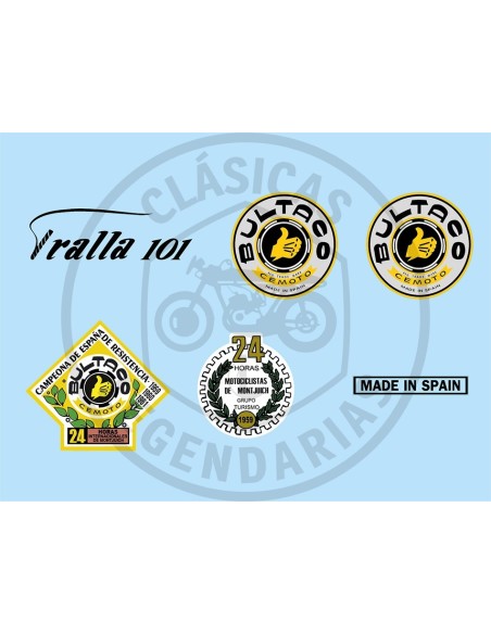 Juego anagramas Bultaco Tralla 101 ref.BU00120002