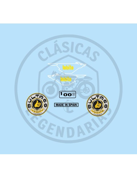 Kit Completo anagramas adhesivos Bultaco Lobito 100 mod.19 REF.BU01910001