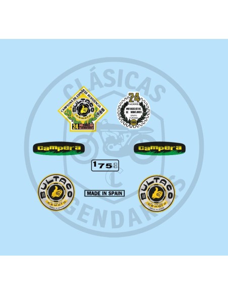 Joc anagrames adhesius Bultaco Campera 175 ref.BU03610001