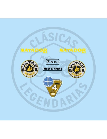 Complete Kit with adhesive anagrams Bultaco Matador Mk4 mod.75 REF.BU07510001
