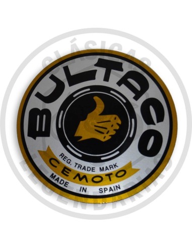Anagrama adhesivo aluminio Logotipo Bultaco ref.BU100151