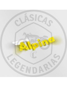 Anagrama adhesivo Bultaco Alpina amarillo ref.BU11510101