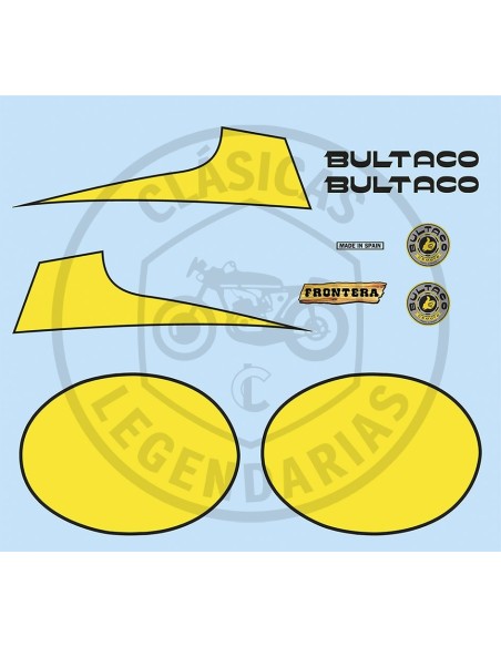 Kit anagramas Bultaco Frontera Mk9 360 1975 ref.BU14320001