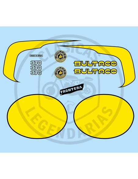 Kit anagramas Bultaco Frontera Mk9 360 1975 ref.BU14320011