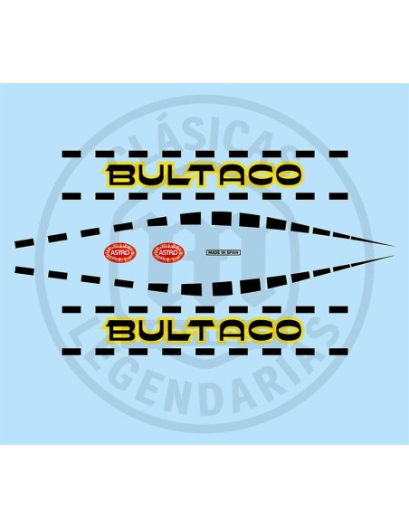 Juego Completo adhesivos o anagramas Bultaco Astro