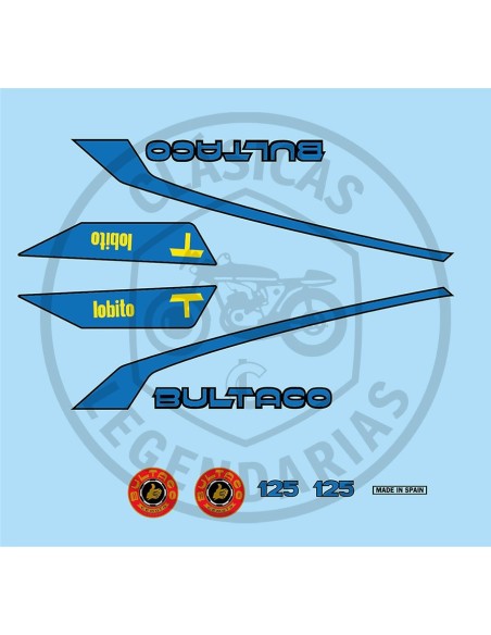 Juego completo adhesivos Bultaco Lobito 125 Ref.BU15520021