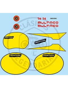 Kit anagramas Bultaco frontera 74 azul ref.BU17420001