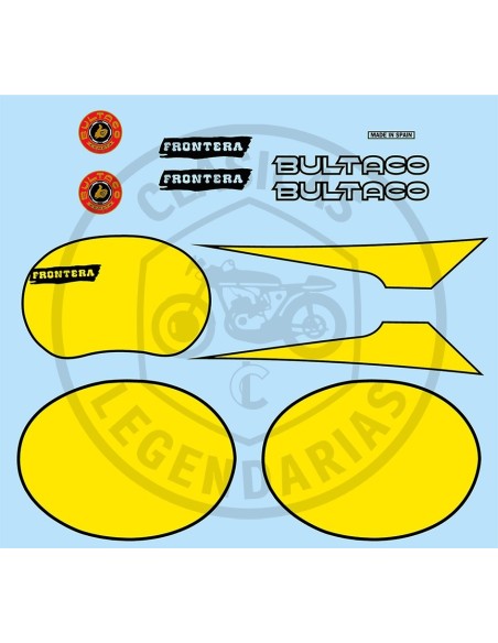 Kit anagramas Bultaco frontera 74 roja 1976 ref.BU17420011
