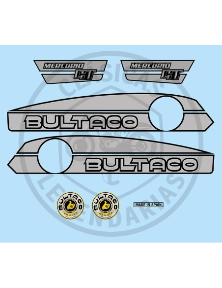 Kit anagramas Completo Bultaco Mercurio 175 GT Ref.BU17502001