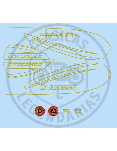 Juego Completo adhesivos Streaker negra 74 Ref.BU17920001