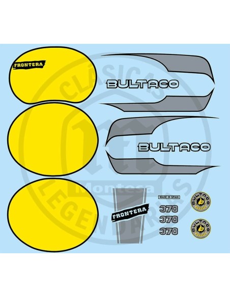 Complete set of stickers or anagrams Bultaco Fontera MK10 370