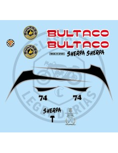 Kit anagramas Bultaco Sherpa T74 de 1976 ref.BU18420001