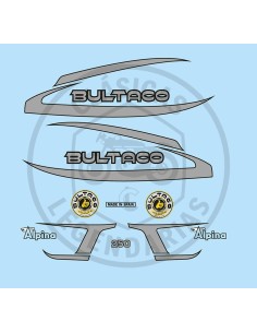Kit Completo anagramas adhesivos Bultaco Alpina 250 mod.187 REF.BU18710001