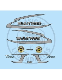Kit Complet anagrames adhesius Bultaco Alpina 350 mod.188 REF.BU18810001