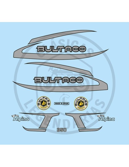 Complete Kit with adhesive anagrams Bultaco Alpina 350 mod.188 REF.BU18810001