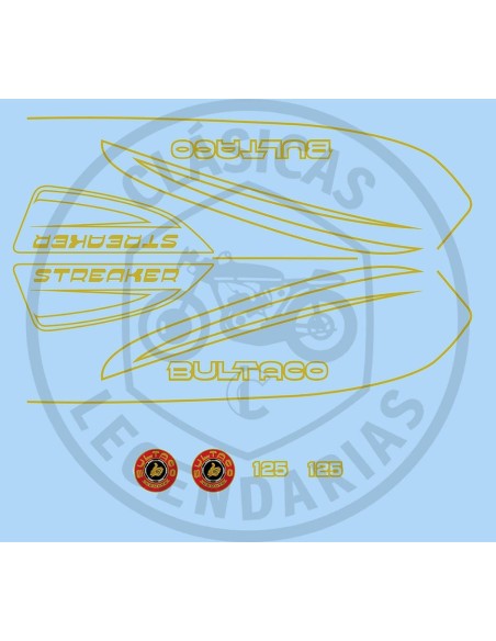 Juego anagramas Bultaco Streaker negra 125 Ref.BU20420001
